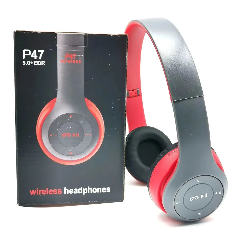 Auriculares inalámbricos Bluetooth 5.0, portátiles y plegables, multifuncionales, para conexión Bluetooth, tarjeta TF, conexión por cable