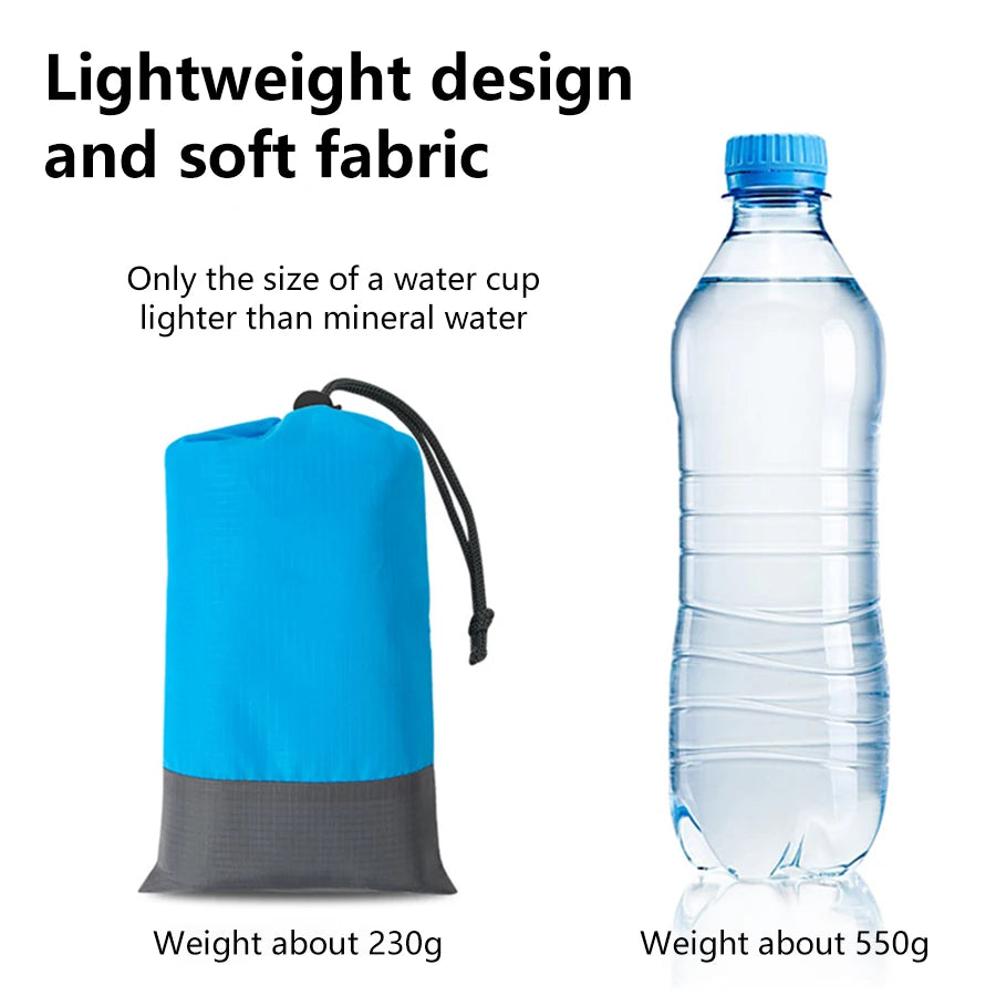 Couverture de plage anti-sable 200x210cm, imperméable, portable, légère, pour pique-nique, camping, voyage, randonnée, sport