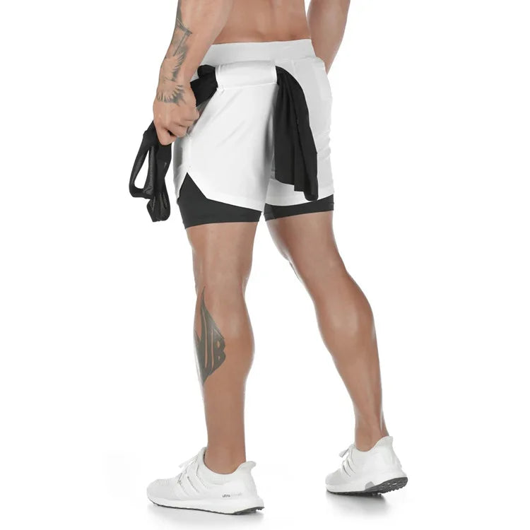 Short de course camouflage pour hommes, Short de sport 2 en 1, séchage rapide, entraînement, Fitness, Jogging, pantalons courts d'été pour hommes