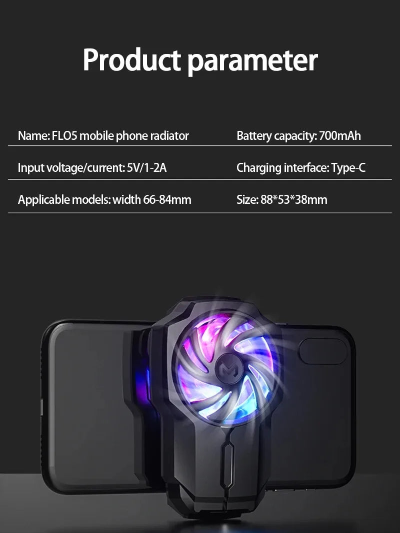 Refroidisseur téléphone clip arrière — gaming, accessoire, dissipateur de chaleur