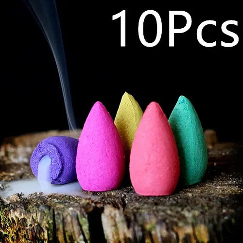 Incienso natural mixto Rosa jazmín lavanda Osmanthus Sakura cono de humo torre de reflujo incienso de reflujo bola de incienso