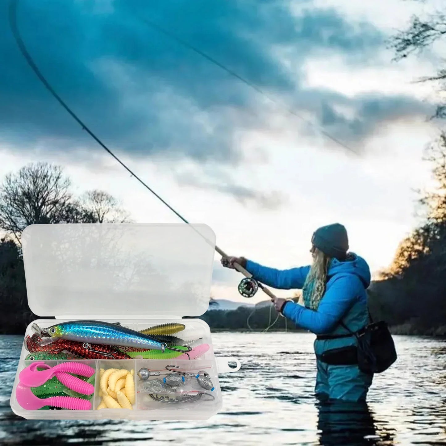 Kit de leurres de pêche pour truite, brochet, basse, multi-leurre, ensemble de matériel superposé, équipement professionnel, 83/133/193/239/409 pièces