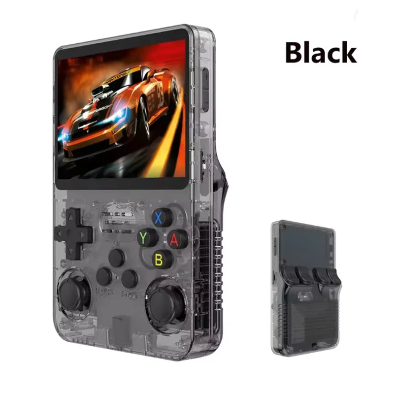 Consola de juegos portátil retro R36S con sistema ARKOS, pantalla IPS de 3,5 pulgadas, almacenamiento de 128 GB/64 GB, juegos precargados, regalo portátil para niños y jugadores