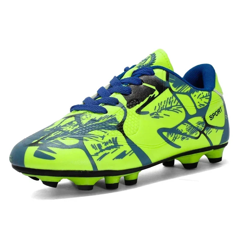 qztzx Chaussures de Football FG Homme Cuir Verni Basses Ultra-légères — Professionnel, Gazon EU 31–48