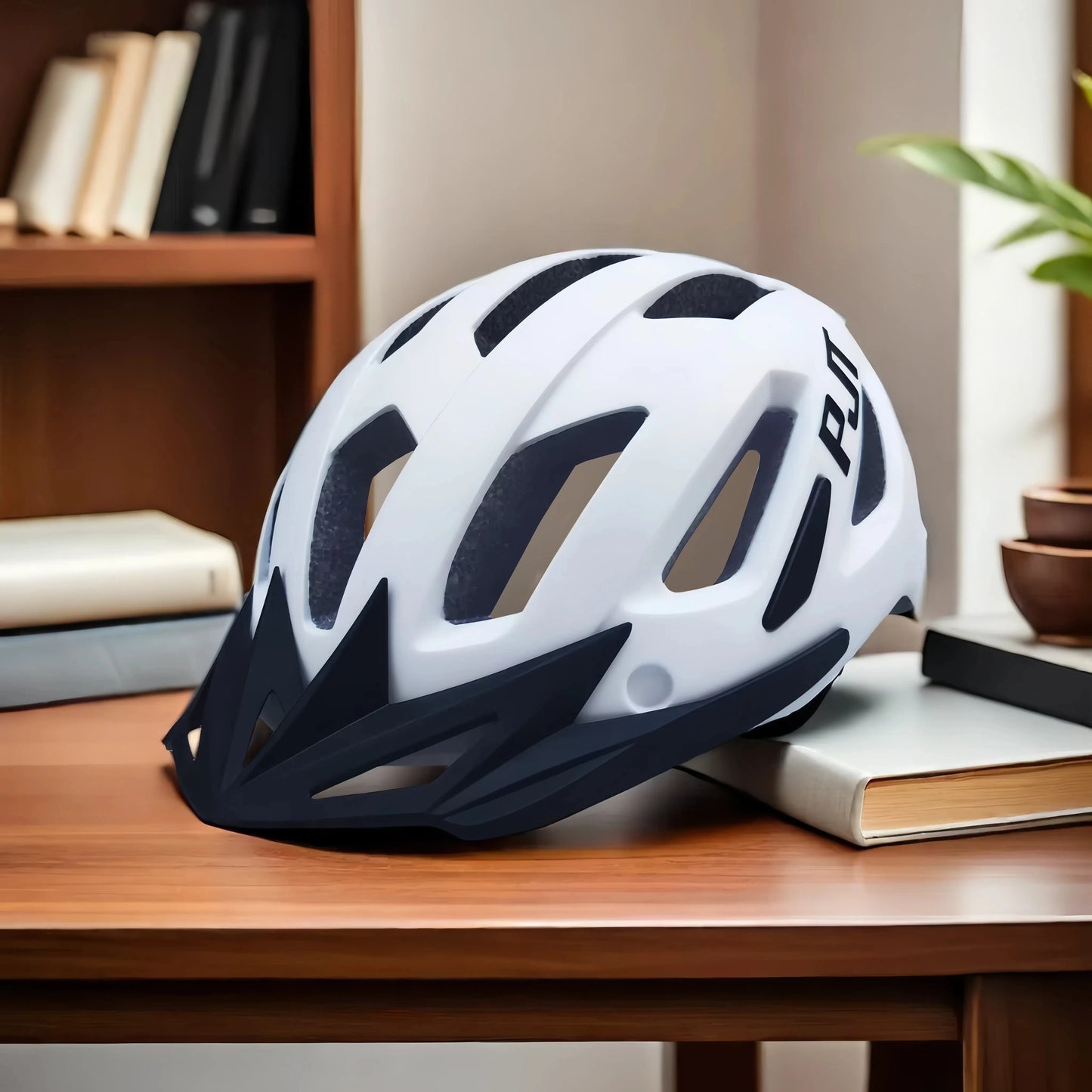 Casque vélo avec feu arrière LED USB rechargeable — lunettes de soleil intégrées, cyclisme route/VTT