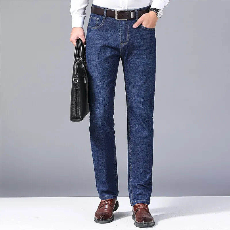 Jean Classique Homme Salopette Denim — Doux Noir Taille 32-38