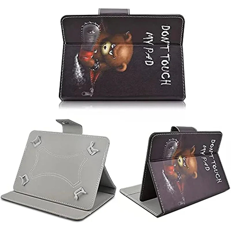 Estuche universal para tableta de 7" 8" 10.1", funda para tableta de 8 pulgadas 10 pulgadas, cubierta de soporte de cuero PET para Android/iOS/Windows de 7-10.5 pulgadas Capa