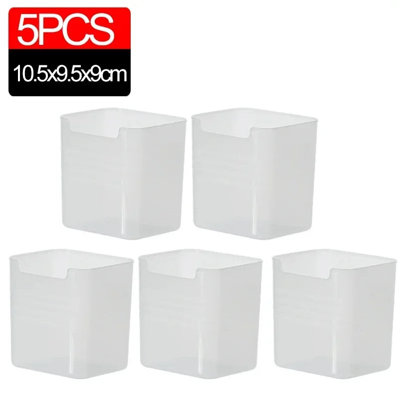 Refrigerator storage boxes, 1/5 pieces, fresh food organizer, cold storage, vegetable, fruit, spice bin, food container, kitchen boxes for home