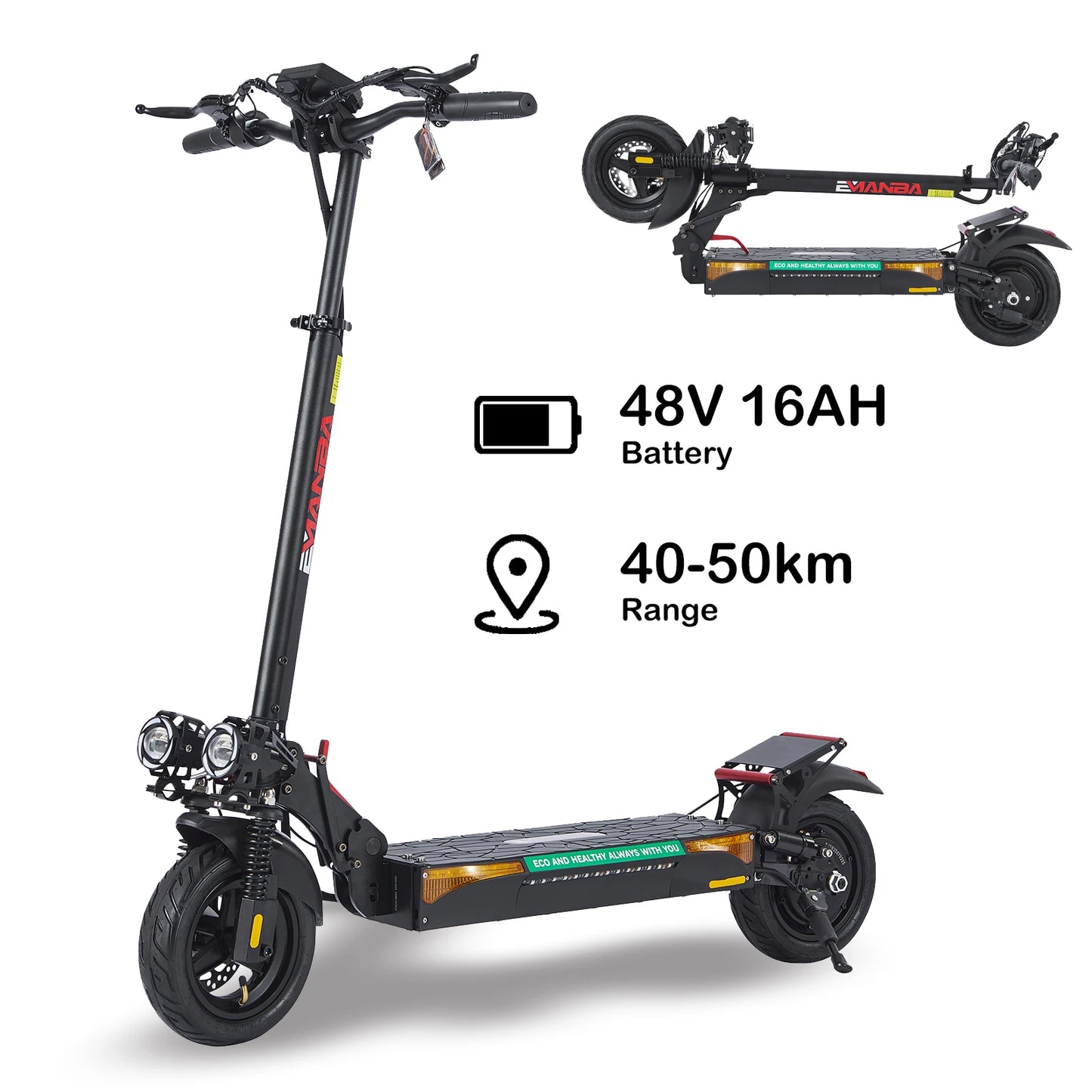 Trottinette Électrique 800W 48V 16AH — Étanche Tout-Terrain Clé NFC Écran LCD