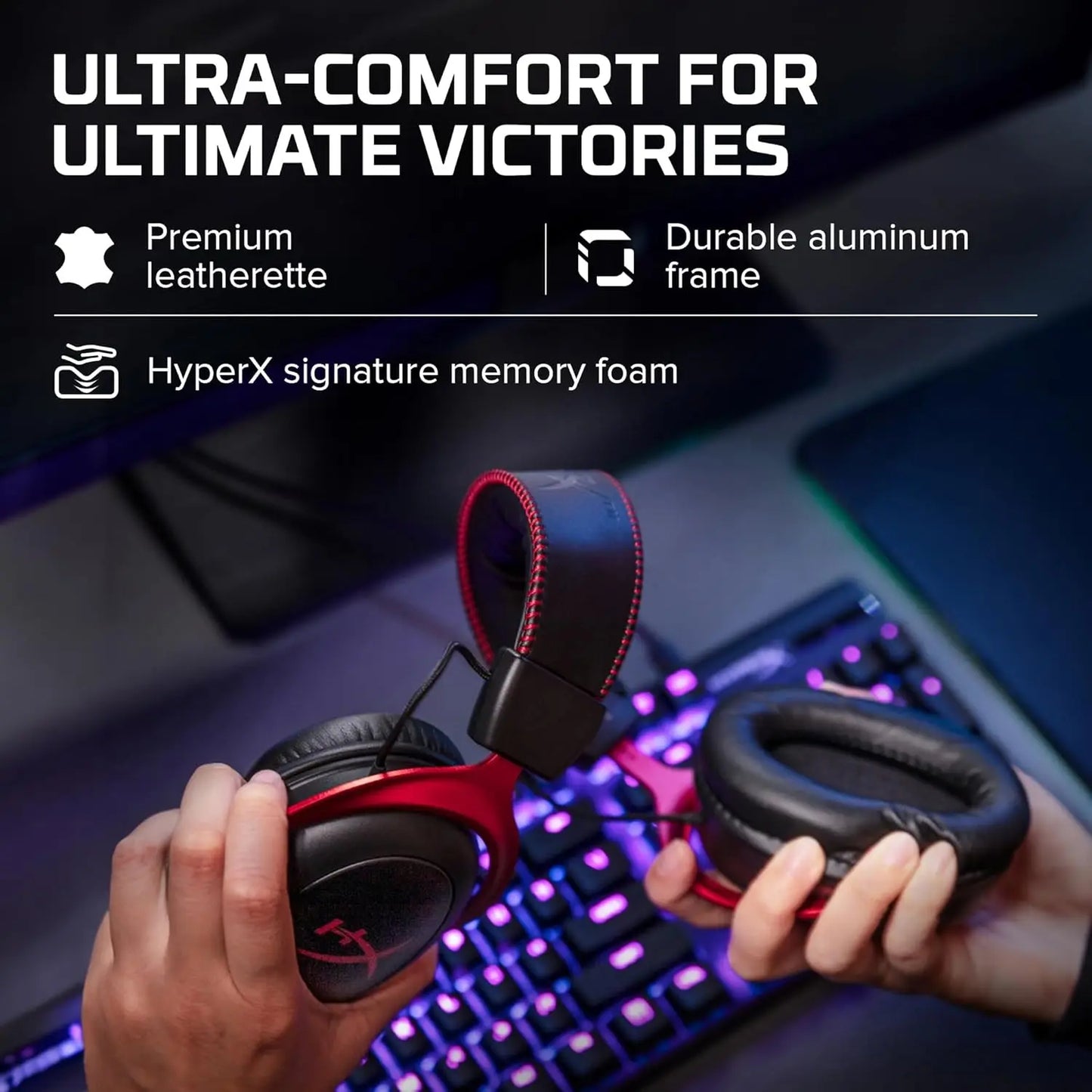 HyperX Cloud II – 7.1 Hi-Fi Surround Sound Gaming Headset with Microphone, for Computer and Mobile Phone, Original, Used