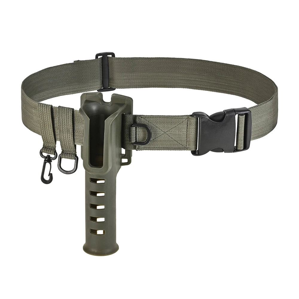 Ceinture de pêche réglable pour homme avec porte-canne, en nylon, pour la pêche en wading, support de canne portable, accessoires de pêche