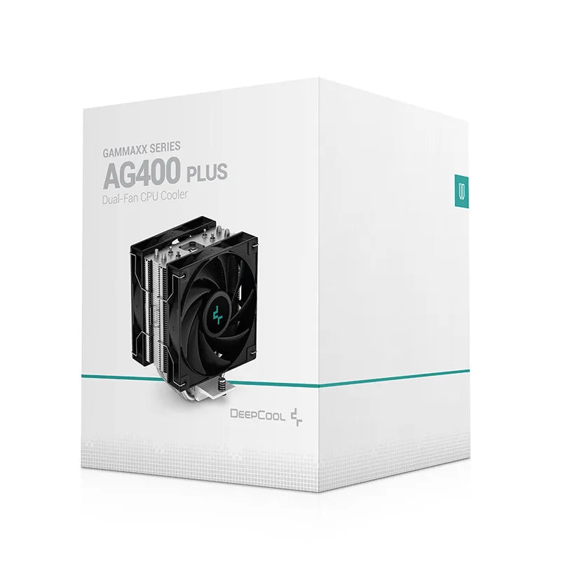 Refroidisseur de processeur DeepCool AG400 Plus 4 caloducs double ventilateur 220W, ventilateur 120mm, refroidisseur d'air pour processeur LGA1700 1851 AM5 AM4, radiateur de refroidissement par air