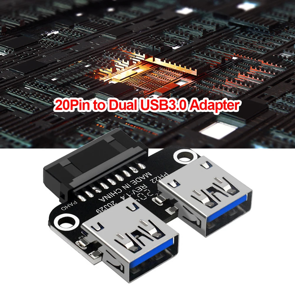 RGEconvex-Adaptateur de carte mère USB 3.0 femelle, convertisseur de carte mère, prise de bain, 19PIN, 20Pin, touriste