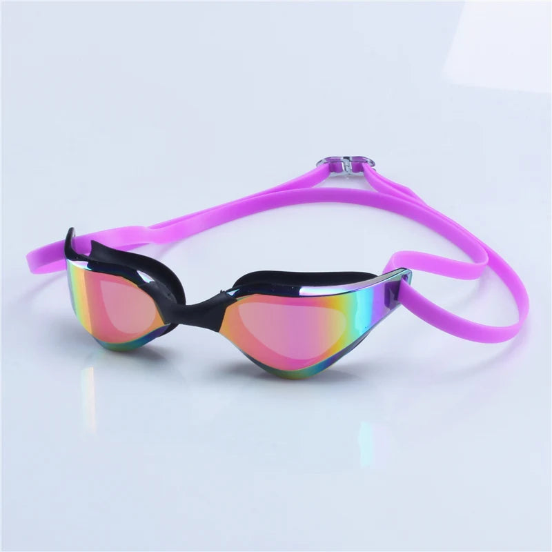 Lunettes De natation professionnelles Anti-buée, galvanoplastie, étanche, en Silicone, professionnelles