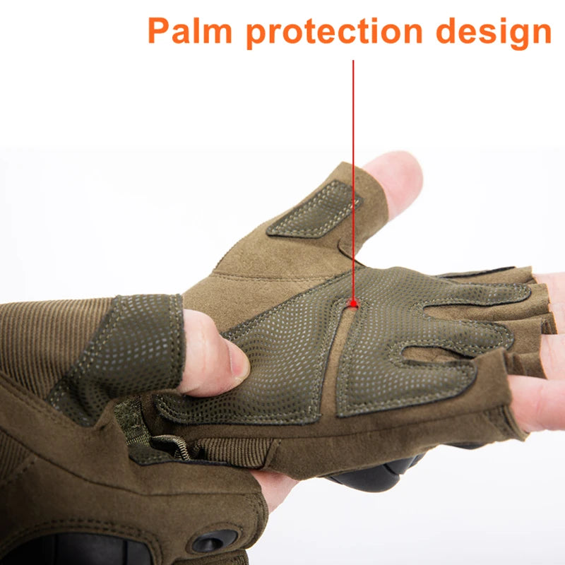 OutdoorTactical cinq doigts gants dur joint Paintball Airsoft chasse Combat équitation moto glog randonnée demi doigt gant