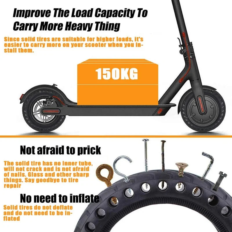 Neumático sólido para patinete eléctrico Xiaomi M365 Pro Mijia Mi 1S Pro 2, neumático esencial de goma de 8.5 pulgadas, rueda de 8.5 pulgadas