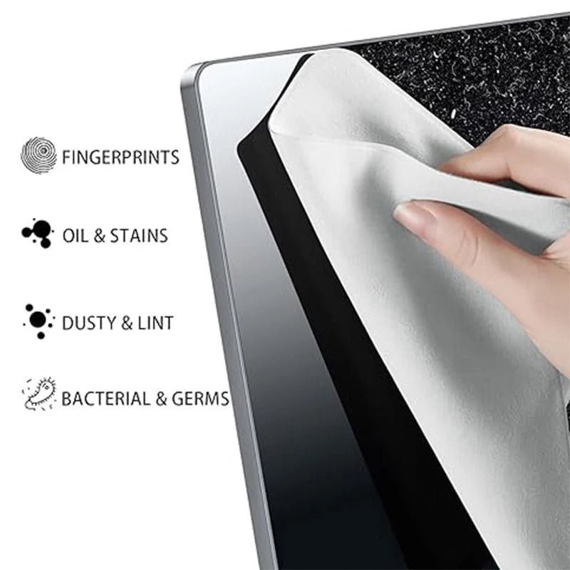 Chiffon de nettoyage anti-poussière en microfibre — housse clavier, écran ordinateur portable 13/15/16 pouces