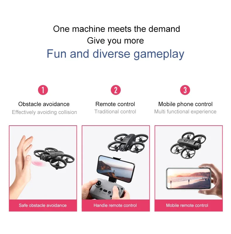Drone GPS 8K HD professionnel — double caméra, évitement d'obstacles, moteur brushless, flux optique