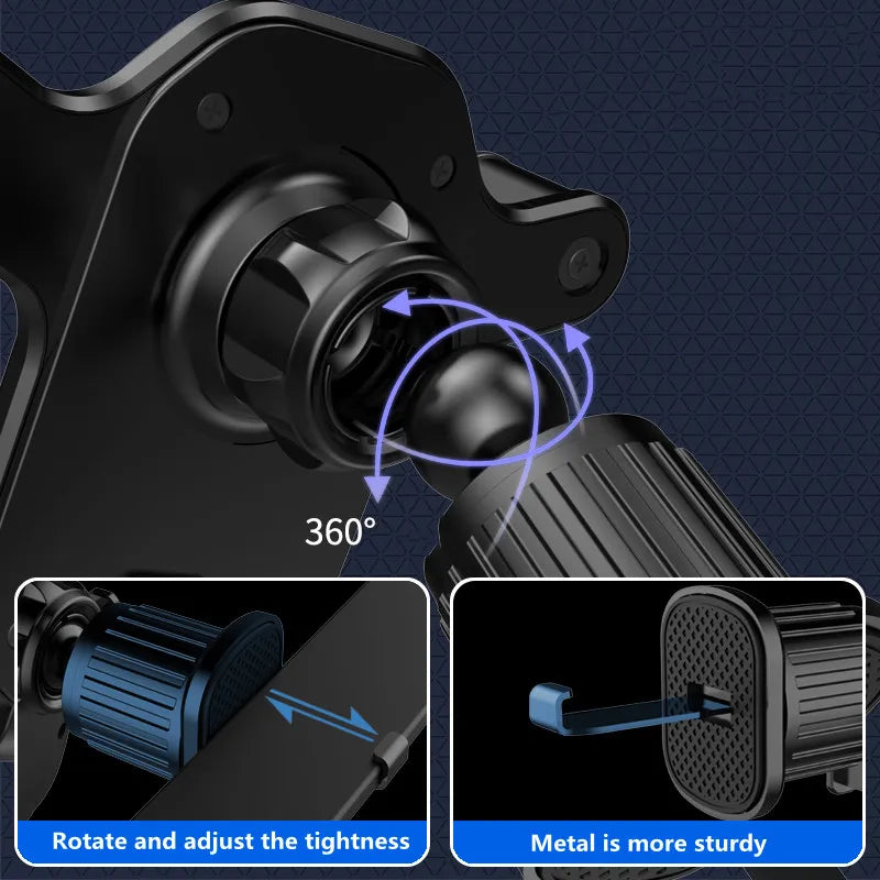 Nuevo soporte de teléfono de coche por gravedad, Clip de ventilación, soporte de teléfono móvil, soporte GPS para Smartphone, teléfono móvil iPhone