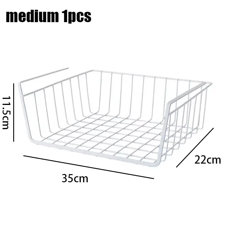 Cesto organizador multiusos con fondo de hierro, cesto de almacenamiento para cocina y baño, estante de almacenamiento