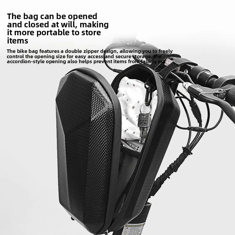 4L Electric Scooter Handlebar Bag, Large Capacity, Hard Shell, Hanging Storage, Waterproof, Electric Scooter Accessories