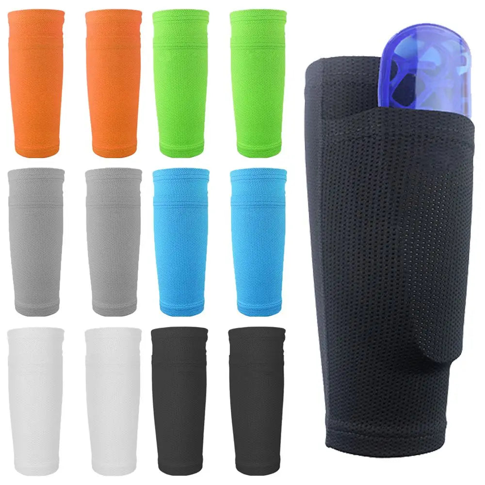 Manchons Porte-Protège-Tibias Football Nylon — Respirants, Enfants & Adultes