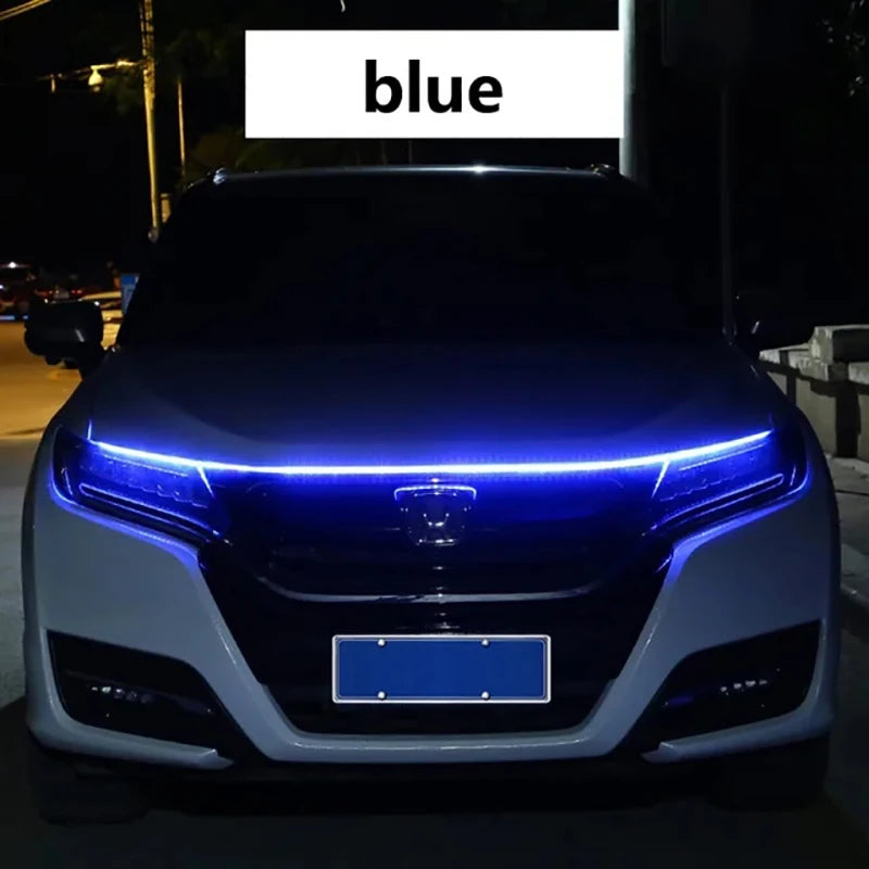 Feux Diurnes LED Capot Voiture Démarrage Balayage — DRL Décoratifs 12V 150cm