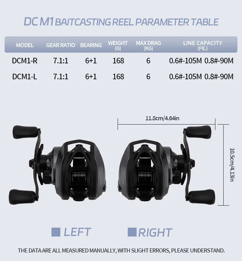DEUKIO nouvelles roues de pêche à courant continu moulinets de Baitcasting électriques à la carpe 6 + 1BB 7.1:1 rapport de vitesse moulinets de coulée d'eau salée
