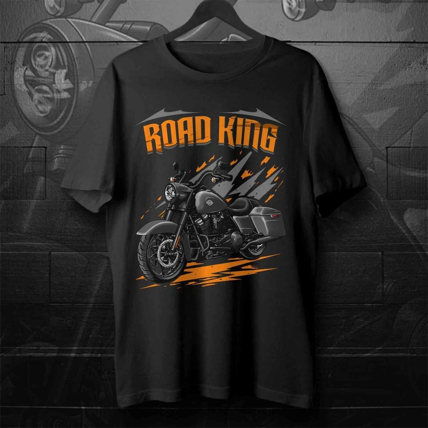 Camiseta de moto H-D Road King Special 2021-2024, 100% algodón, cuello redondo, manga corta, verano, informal, para hombre, ropa de calle