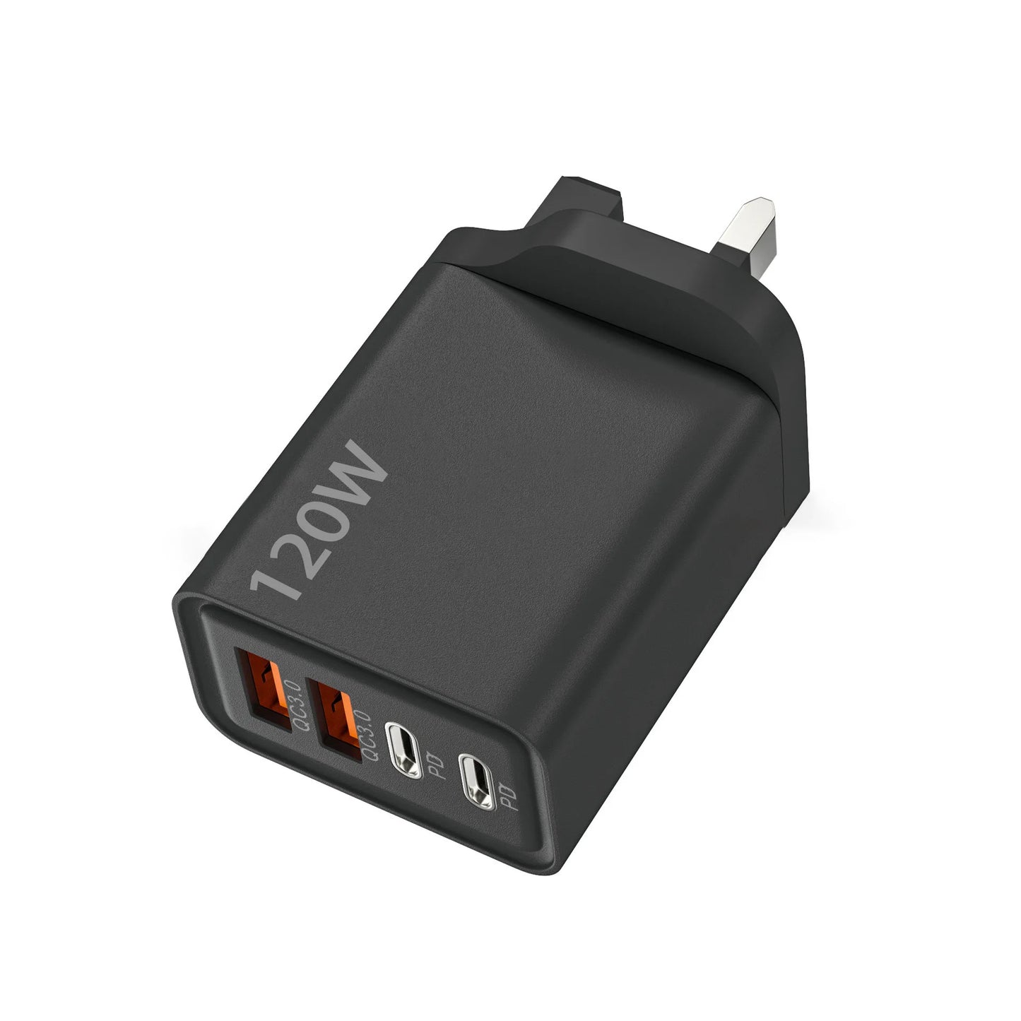 Total 120W USB Fast Charger 4 Ports PD Quick Charge USB 3.0 Type C EU US UK Plug Universal Wall Charger USB C Charging Adapter