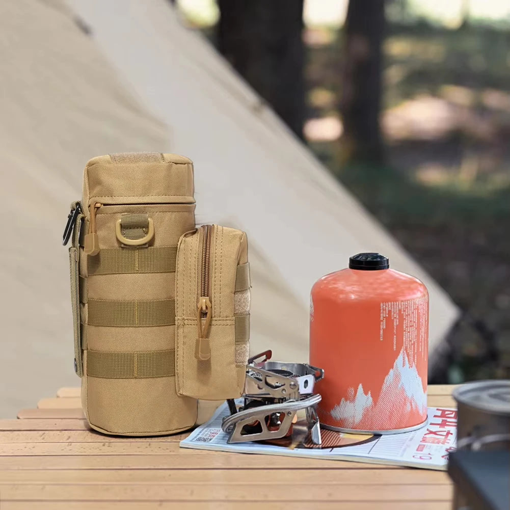 Tactique Molle bouteille d'eau sac support de pochette voyage en plein air Camping randonnée cyclisme pêche chasse bouteille d'eau bouilloire transporteur
