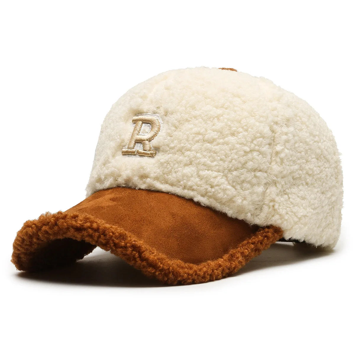 Casquette de baseball hiver tendance en laine d'agneau — hommes, femmes, golf, coupe-vent, extérieur
