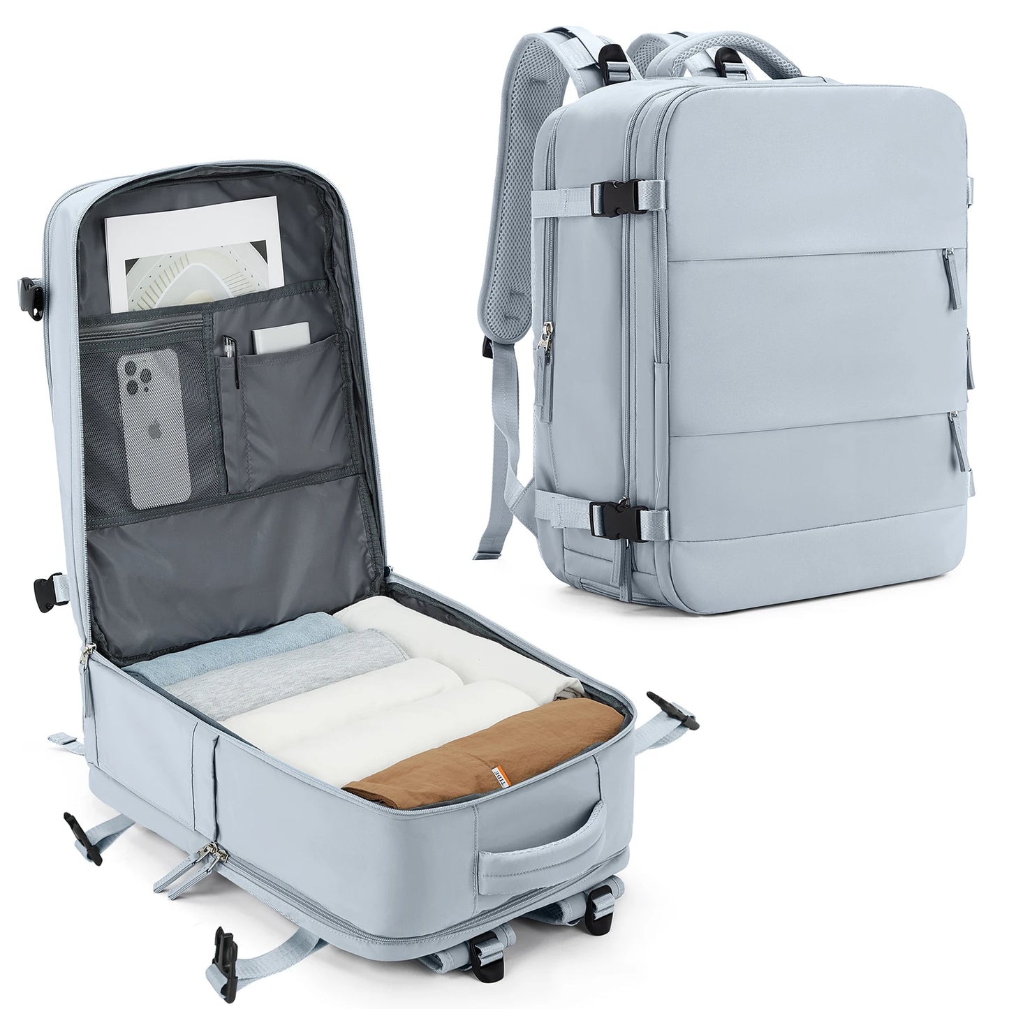 Easyjet-Cabin Bag for Men and Women, Travel Flight Backpack, Ryanair Carry-on Bag, Laptop Backpack, Cabin Size, 45x36x20, 40x20x25
