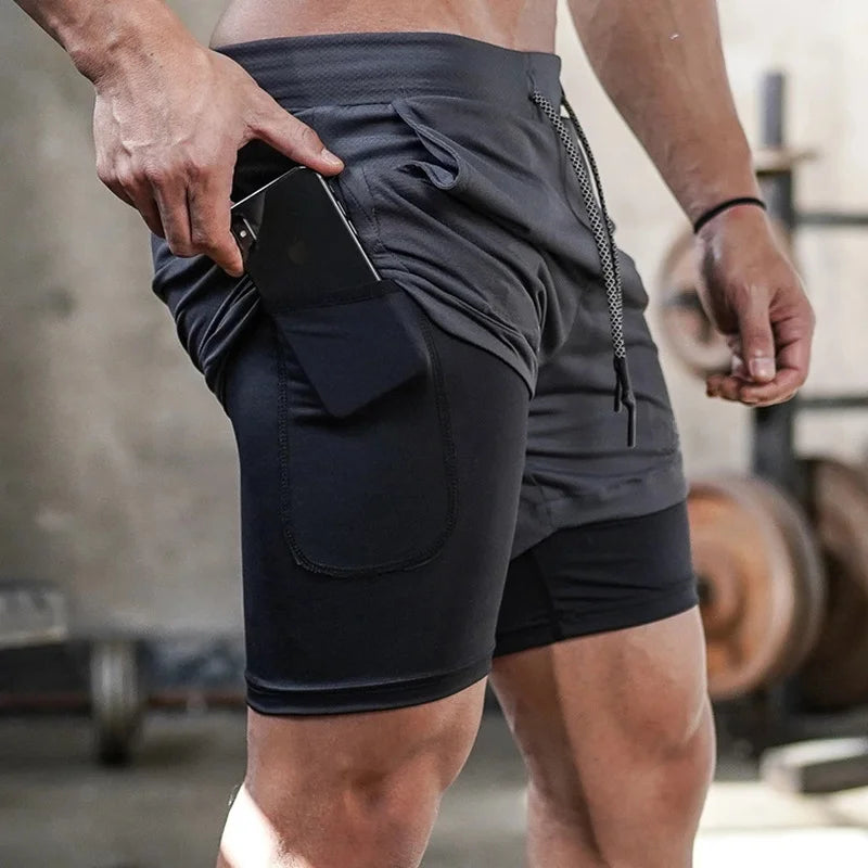Short de course camouflage pour hommes, Short de sport 2 en 1, séchage rapide, entraînement, Fitness, Jogging, pantalons courts d'été pour hommes