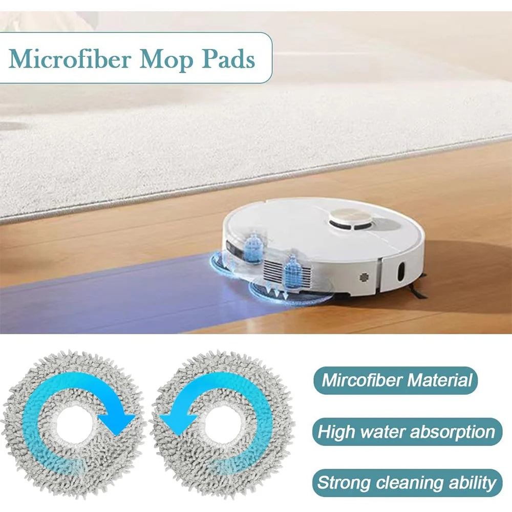 Accessoires pour aspirateur robot — sacs à poussière, vadrouille, brosses latérales, filtres HEPA, pièces de rechange