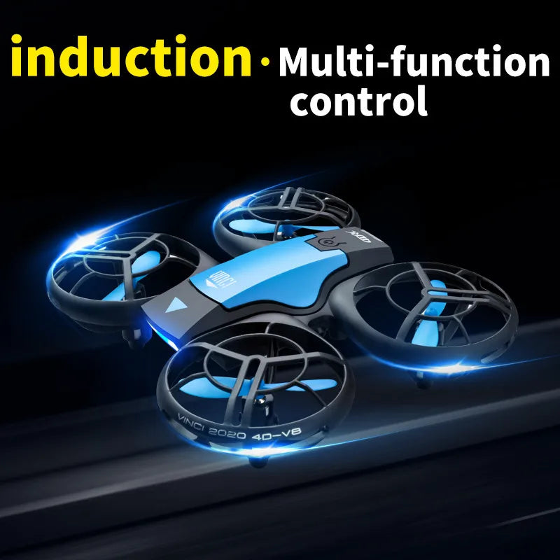 V8 nuevo Mini Dron 4k profesional HD 1080P cámara gran angular WiFi FPV RC Dron altura mantener Drones helicóptero juguetes para niños 4DRC