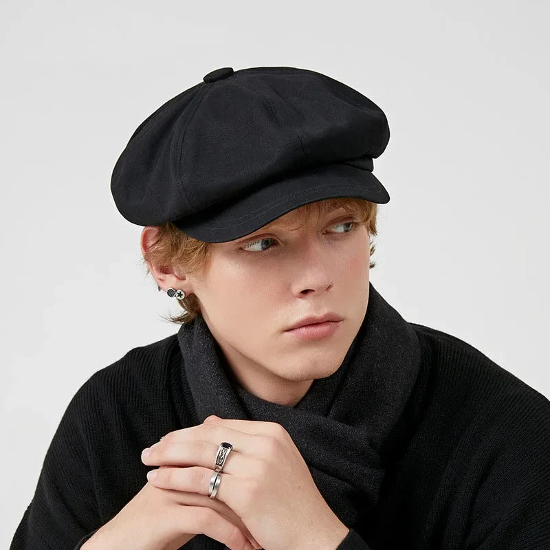 Mode béret mâle femme printemps été polyvalent classique Casquette peintre élégant rétro octogonal chapeau hommes femmes Casquette de soleil adolescent