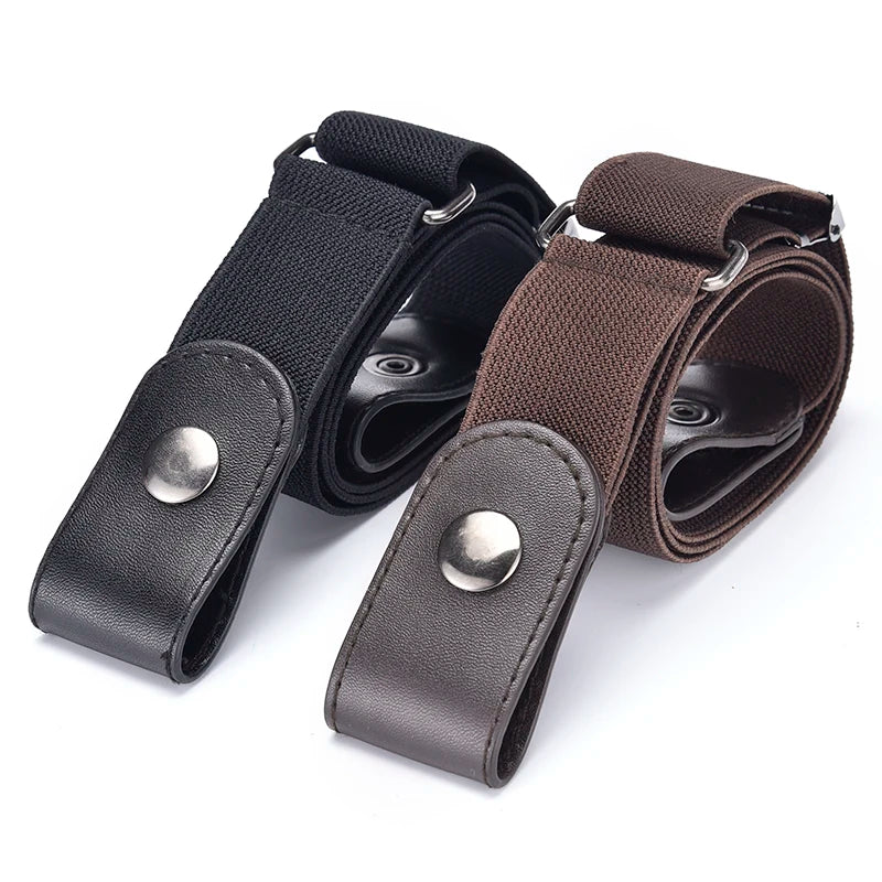 Ceinture Élastique Sans Boucle Unisexe — 2 Pièces Extensible Invisible Jeans