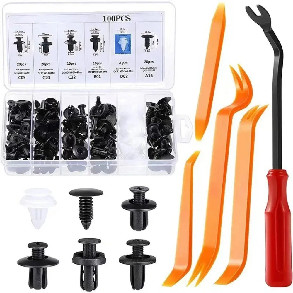 Nouveaux Clips de fixation automatiques, goupille de retenue mixte pour carrosserie de voiture, Rivet, Kit de fixation de panneau de garniture de porte de pare-chocs, outils de retenue de Clips de voiture