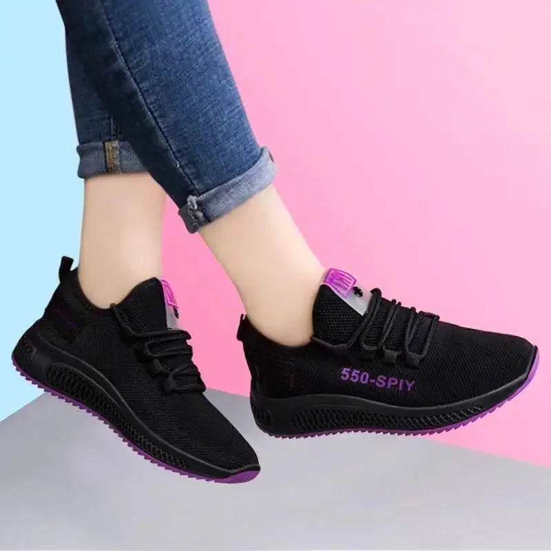Tenis Femenino 2024 oferta especial Zapatillas vulcanizadas para mujer, calzado deportivo para exterior de malla transpirable, para caminar, trotar, entrenar, calzado de mujer