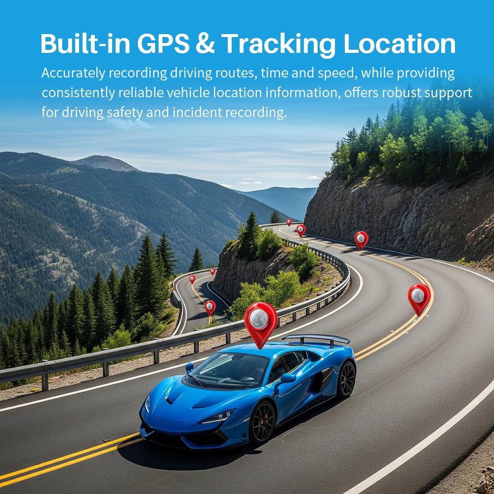 Dashcam 4K Avant & Arrière WiFi6 — Commande Vocale Enregistreur Application