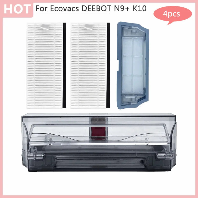 Main Brush Cover for Ecovacs DEEBOT N9 + K10 Yeedi Robot Vacuum Cleaner, Dust Box, Hepa Filter, Mop Cloth Module, Home Accessories
