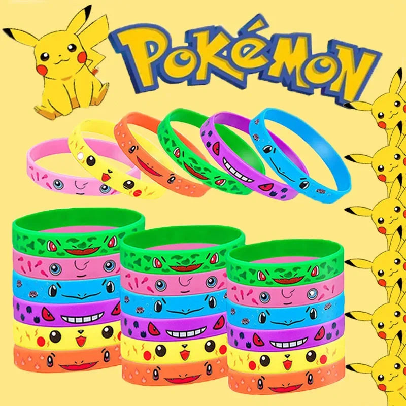 Bracelets dessin animé en silicone pour enfants — 12 pièces, accessoires fête, cadeau, Cosplay