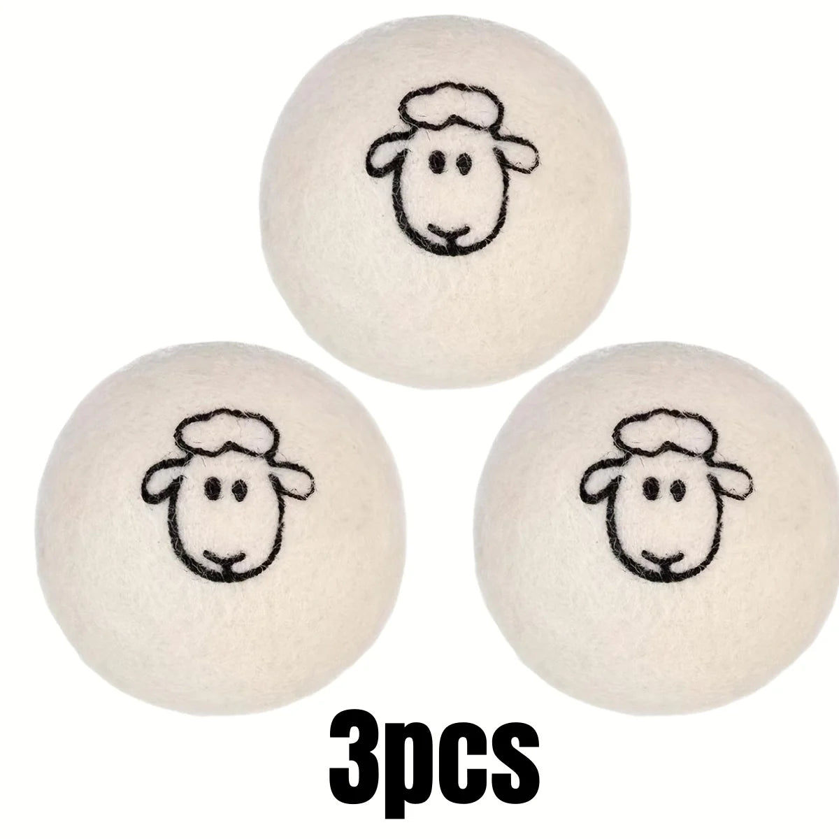 Boule de sèche-linge en laine réutilisable, adoucisseur de tissu, Alternative pour Machine à laver, réducteur de rides, fournitures de nettoyage, Gadget, 1 à 6 pièces