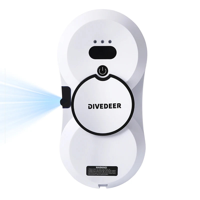 DIVEDEER Robot de limpieza inteligente para el hogar con función de pulverización automática de agua, máquina de limpieza de cristales magnética anticaída