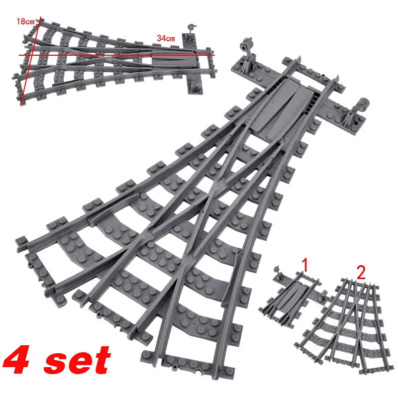 R64.Cambio-Tren urbano flexible, vías blandas, rectas y curvas, construcción de noches, modelos creativos, ferrocarril, juguetes para niños, regalos, nuevo
