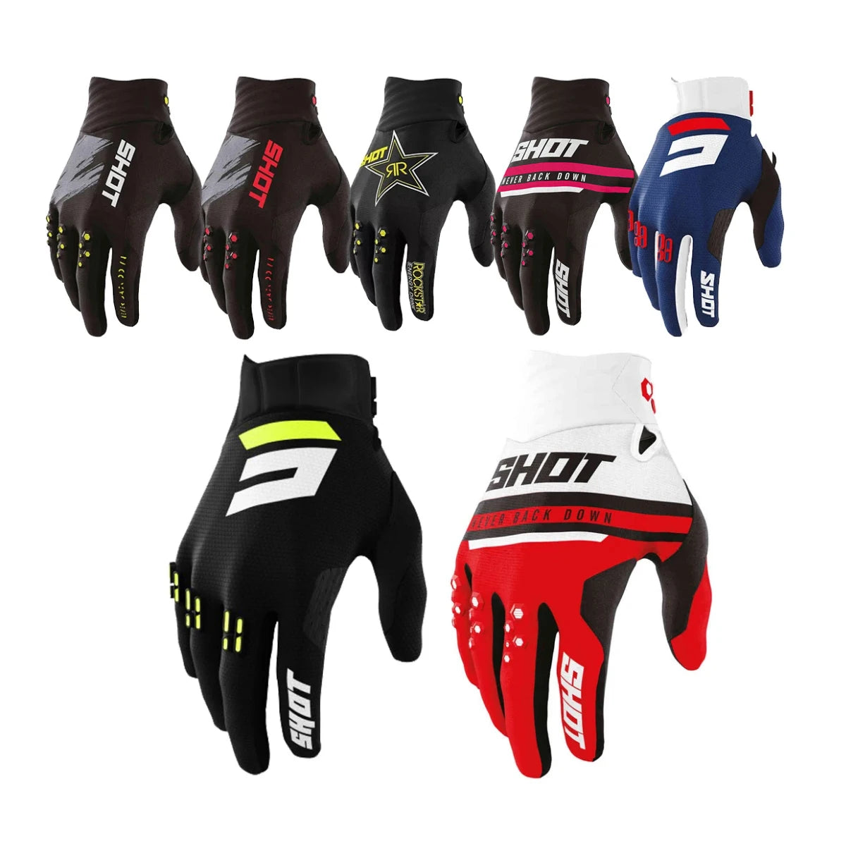 7 couleurs vélo de course Motocross vtt MX Dirt cyclisme gants d'équitation de moto de fond