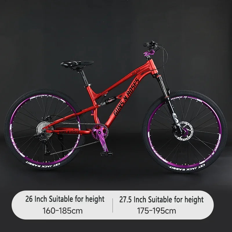 27.5-inch 10-speed Soft Tail Downhill Bicycle Shoulder Air Suspension Mountain Bike Oil Disc Brake Cross-Country Bicicleta