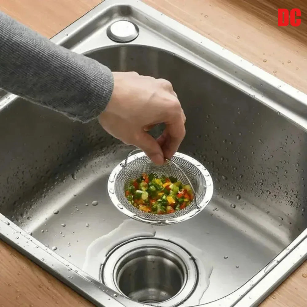 Filtre d'évier de cuisine en acier inoxydable, collecteur de résidus alimentaires/cheveux, gardez votre baignoire, 1 pièce