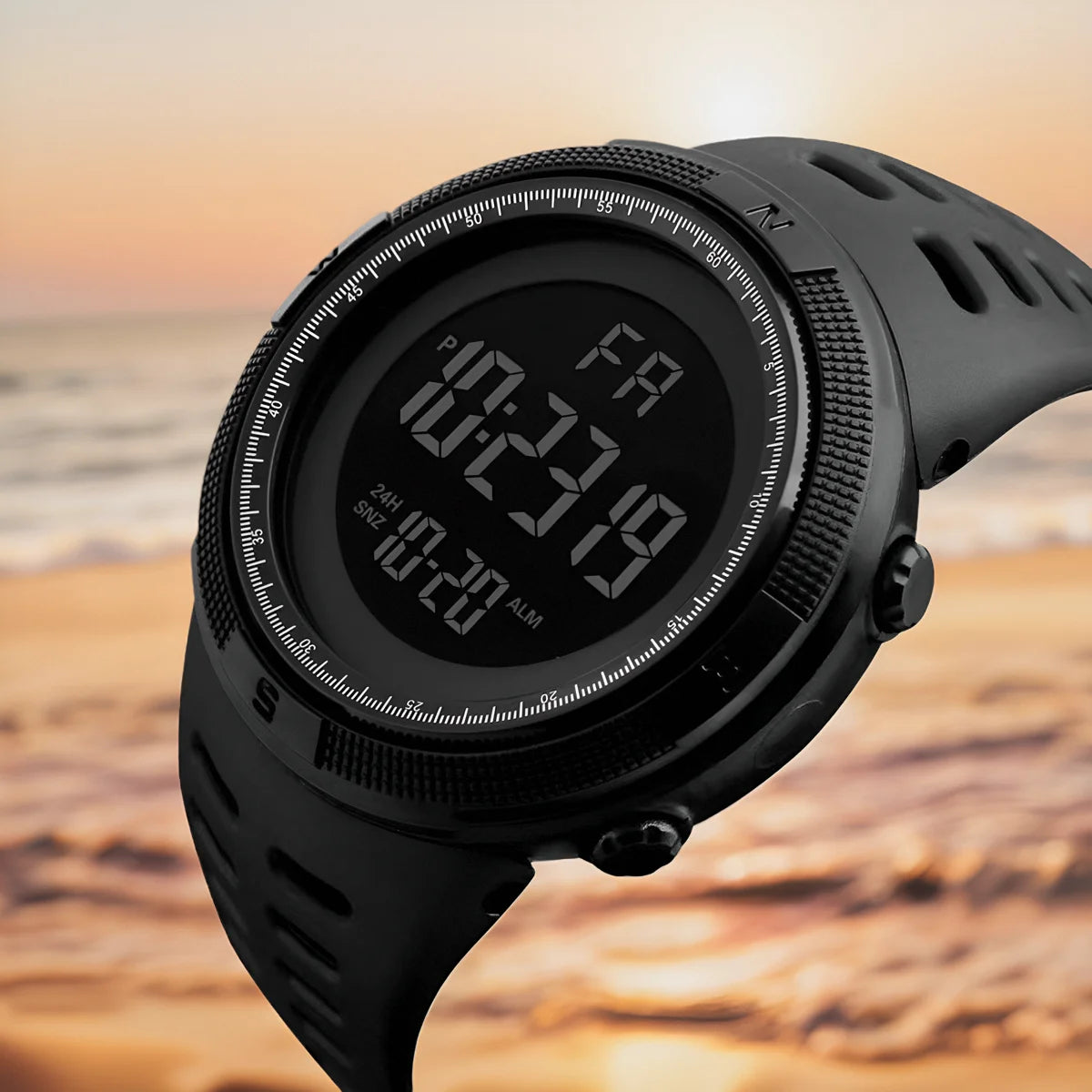 Montre Numérique Militaire Multifonction Homme — Lumineux Étudiant Sport